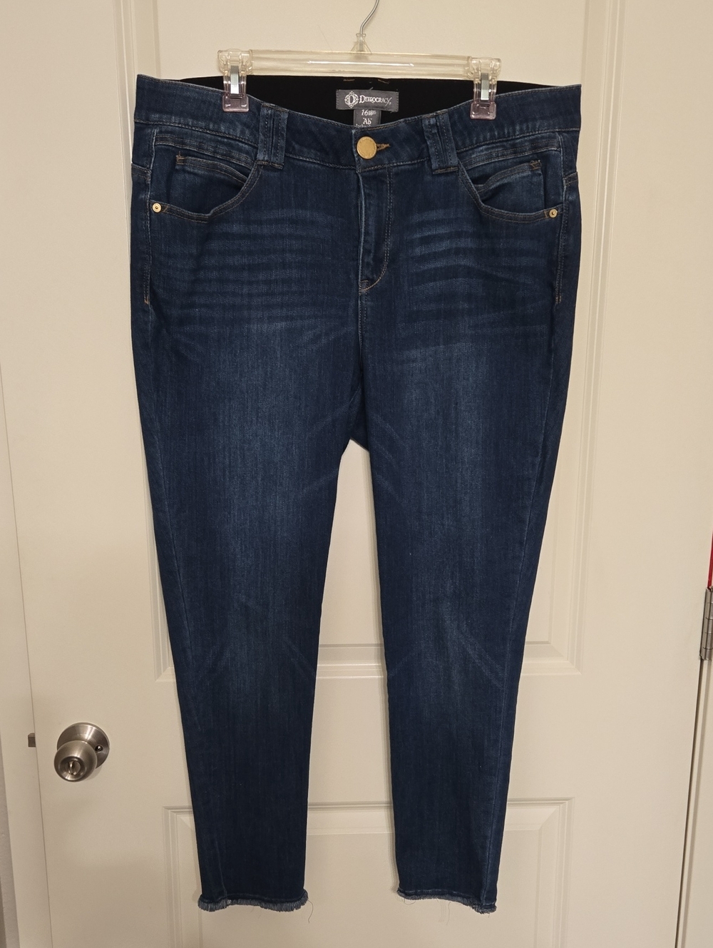Democracy Dark Blue Ankle Skinny Jeans